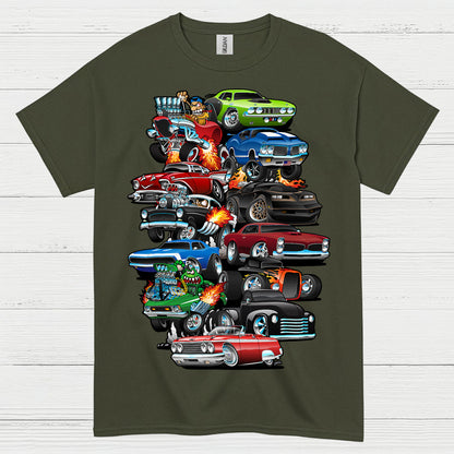 Classic Hot Rod Cars T Shirt