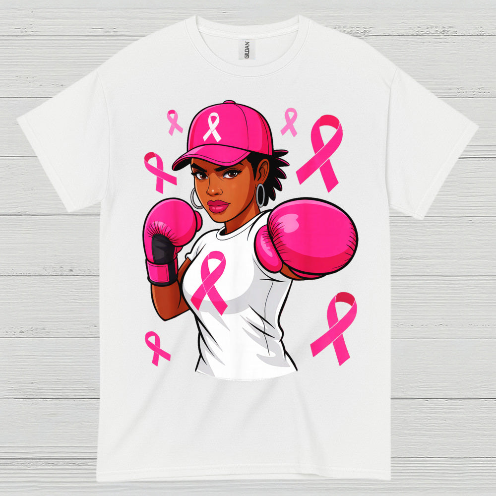 Breast Cancer Fighter Boxing Girl T Shirt