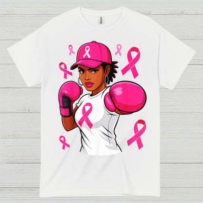 Breast Cancer Fighter Boxing Girl T Shirt