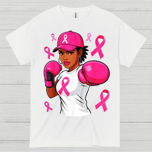 Breast Cancer Fighter Boxing Girl T Shirt