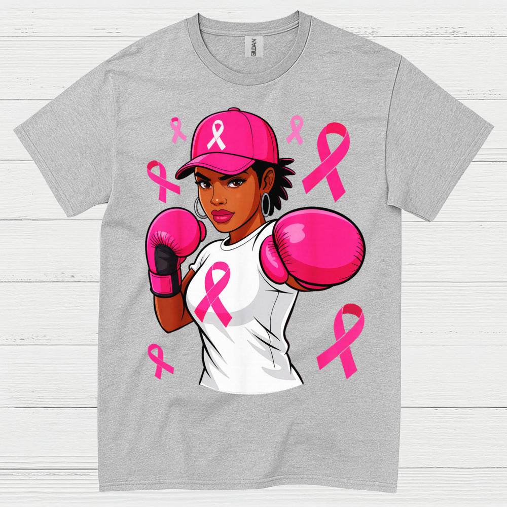 Breast Cancer Fighter Boxing Girl T Shirt