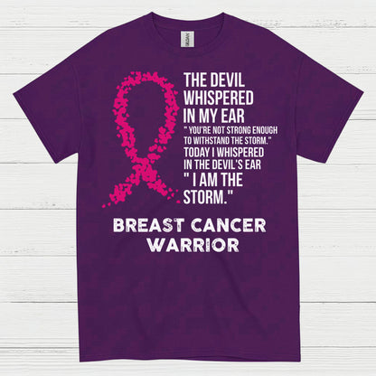 Breast Cancer Warrior Inspirational Quote T Shirt