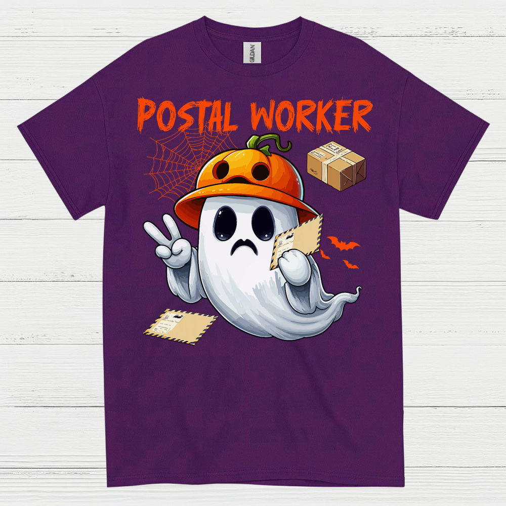 Halloween Postal Worker Ghost T Shirt