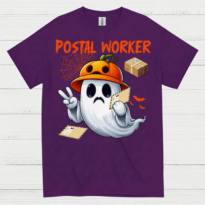 Halloween Postal Worker Ghost T Shirt