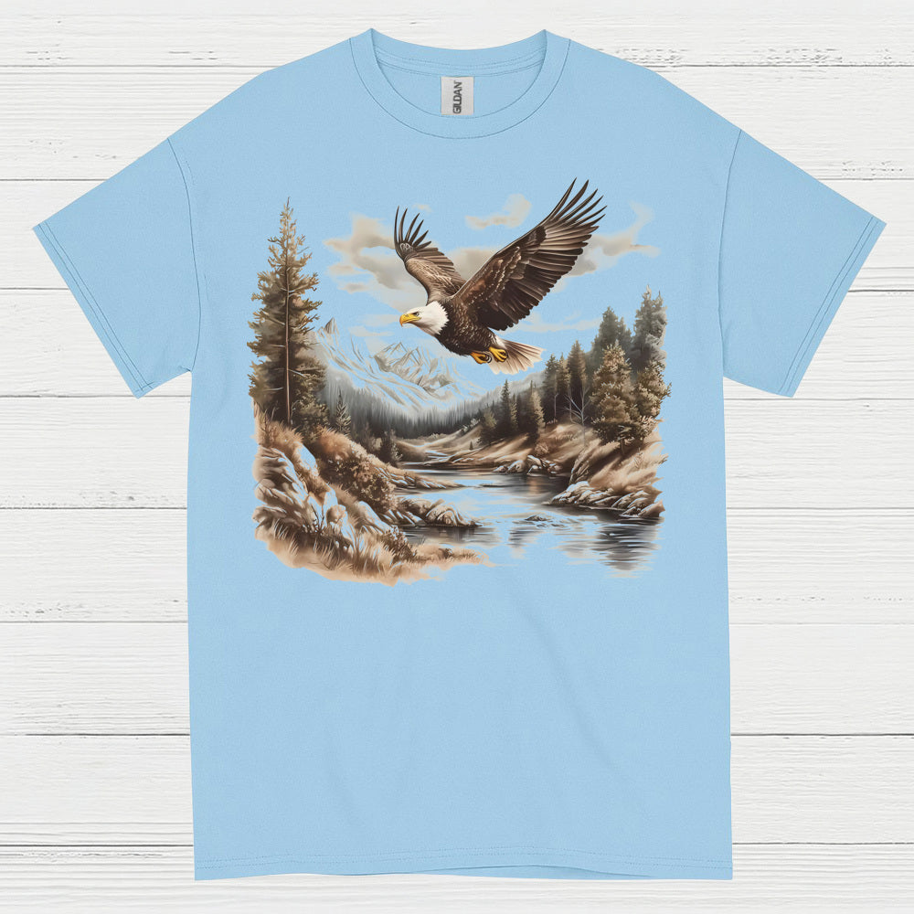 Vintage Bald Eagle Mountain River Wilderness T Shirt