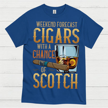 Weekend Forecast Cigars And Scotch T Shirt