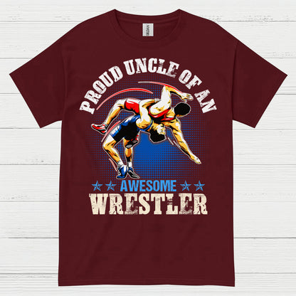 Proud Uncle Of An Awesome Wrestler Gift T Shirt