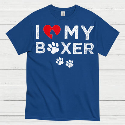 I Love My Boxer Dog T Shirt