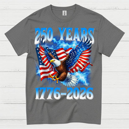 250 Years American Eagle Patriotic Independence T Shirt