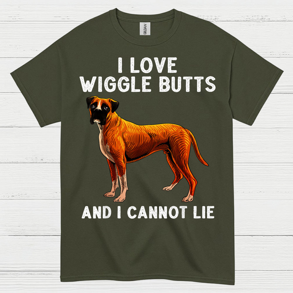 I Love Wiggle Butts Boxer T Shirt