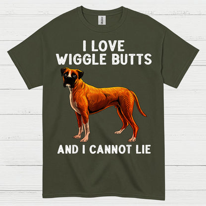 I Love Wiggle Butts Boxer T Shirt