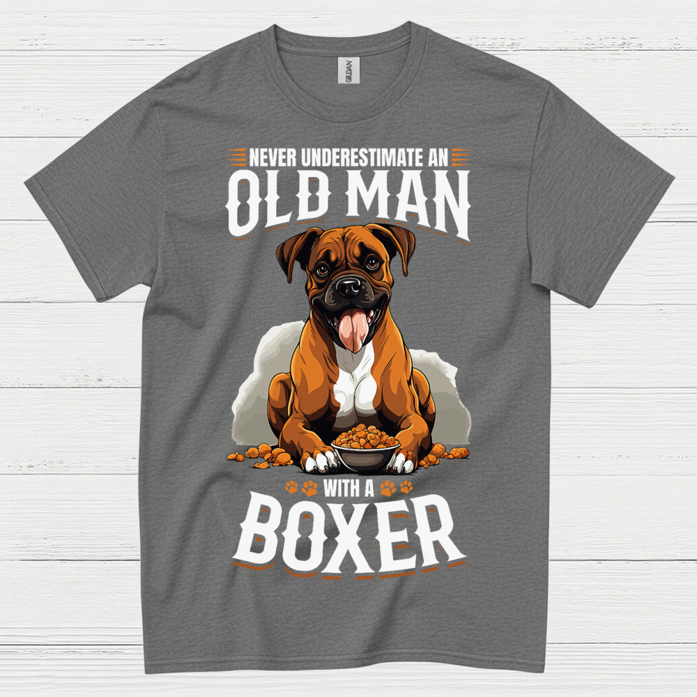 Never Underestimate Old Man Boxer T Shirt