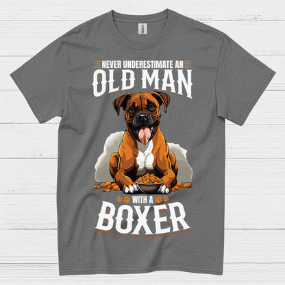 Never Underestimate Old Man Boxer T Shirt