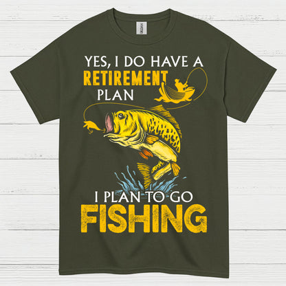 Retirement Plan Fishing T Shirt