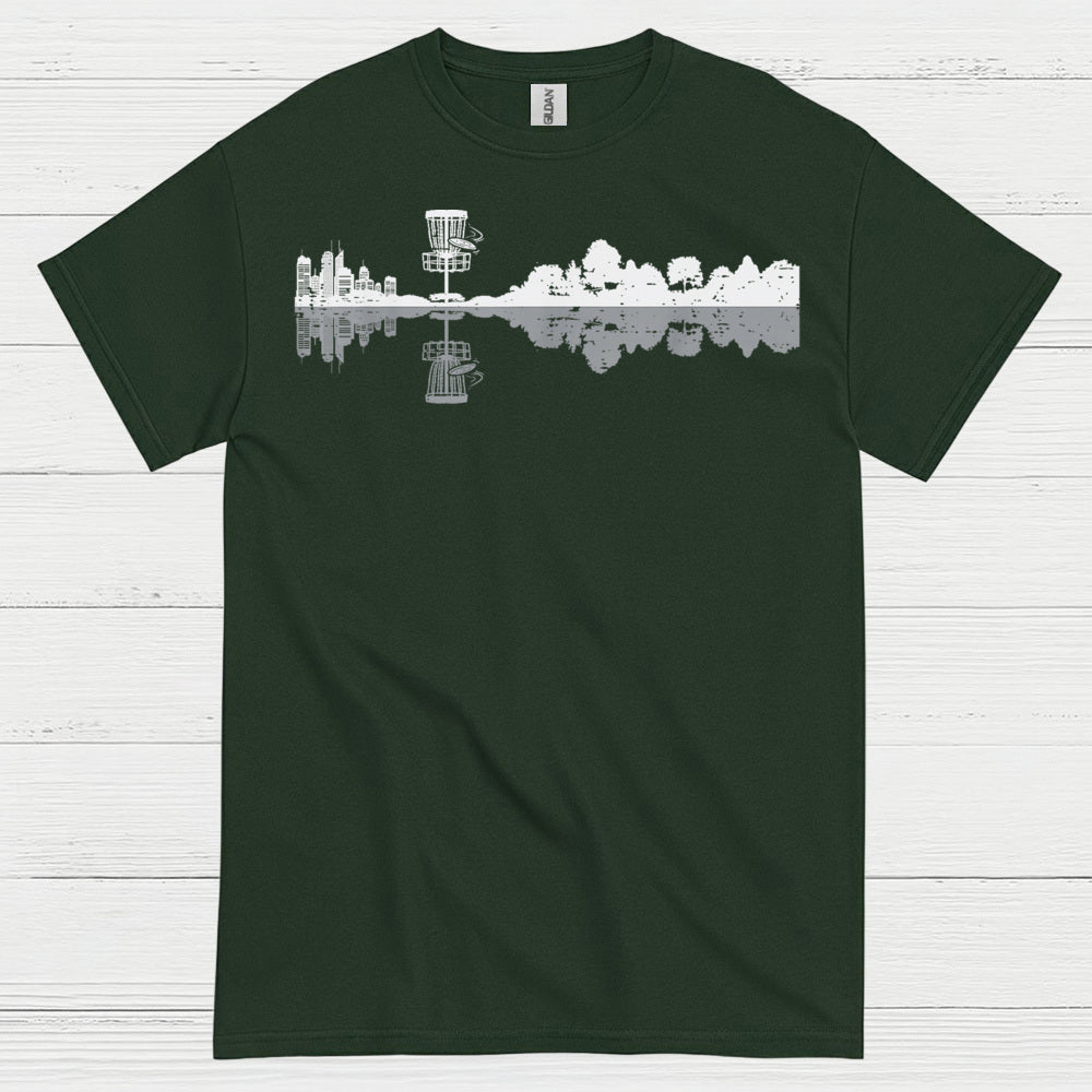 Disc Golf Skyline Reflection T Shirt