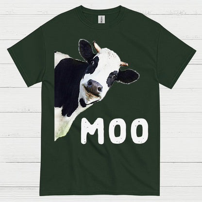 Moo Funny Cow Peekaboo T Shirt