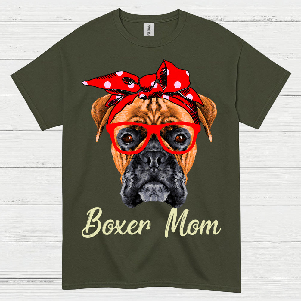 Boxer Mom Cute Dog T Shirt