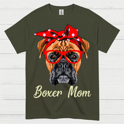 Boxer Mom Cute Dog T Shirt