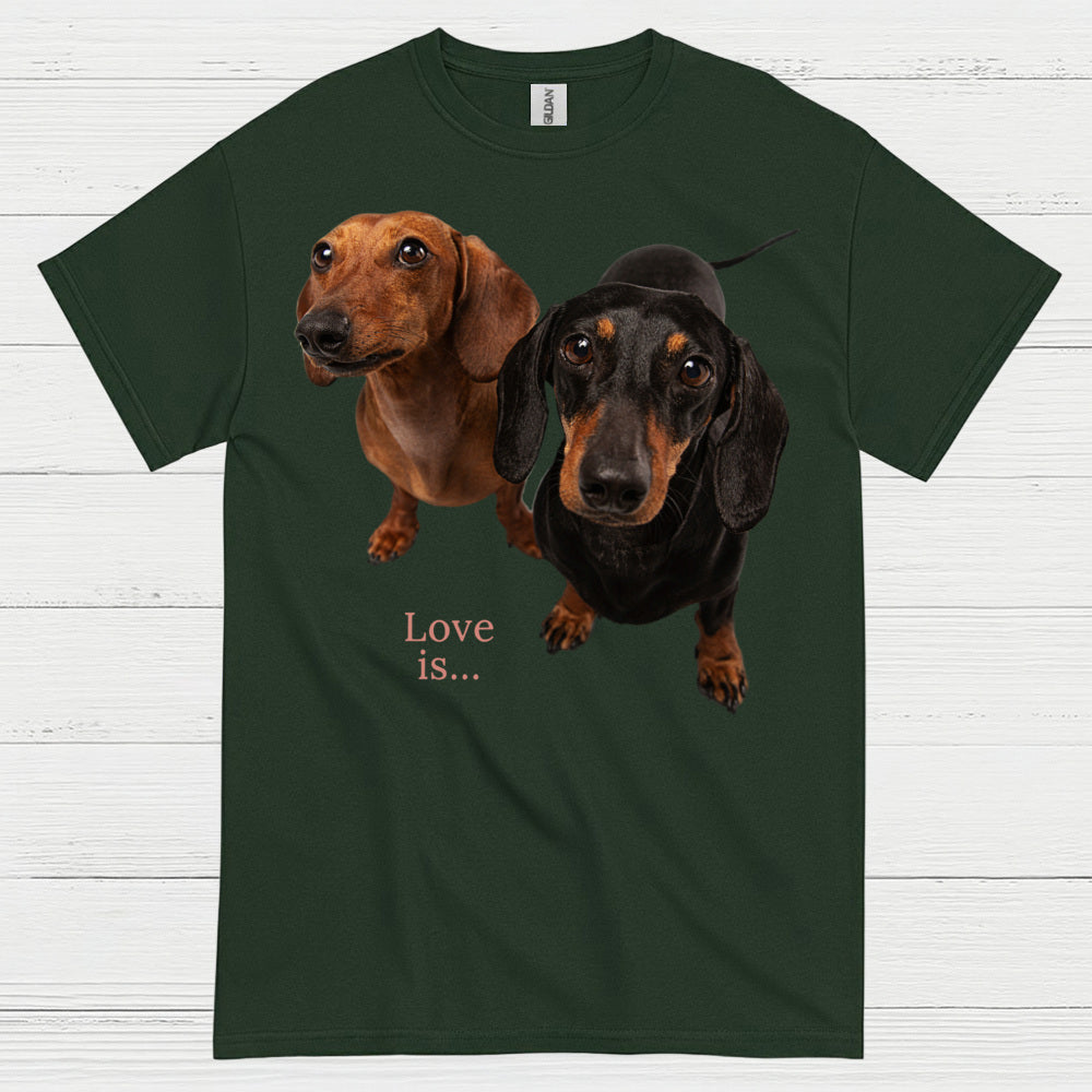 Love Is Dachshund Dogs T Shirt