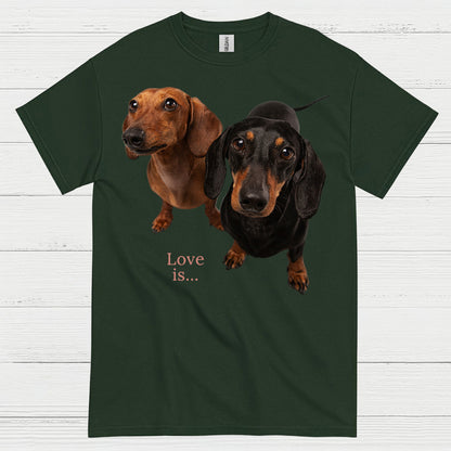 Love Is Dachshund Dogs T Shirt