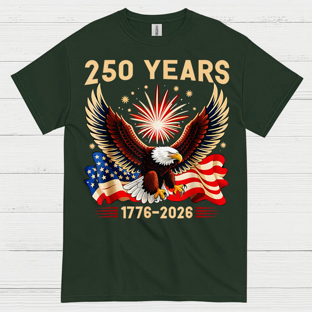 250 Years American Independence Eagle Celebration T Shirt