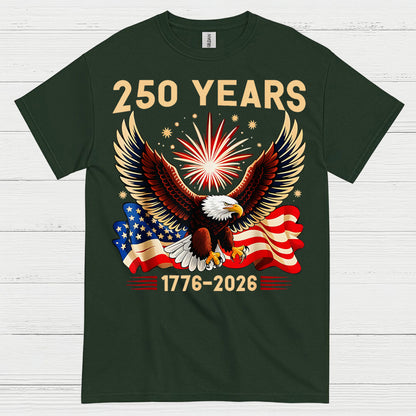 250 Years American Independence Eagle Celebration T Shirt