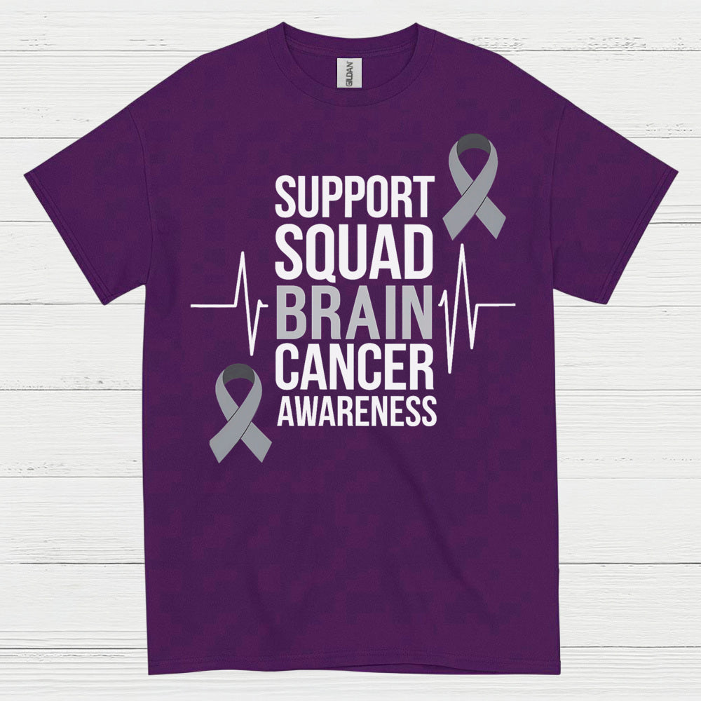 Support Squad Brain Cancer Awareness T Shirt