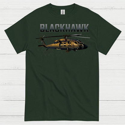 Blackhawk Military Helicopter Aviation T Shirt