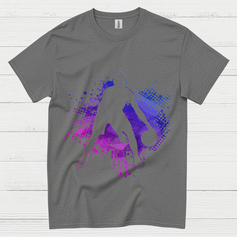 Color Splash Basketball Silhouette T Shirt