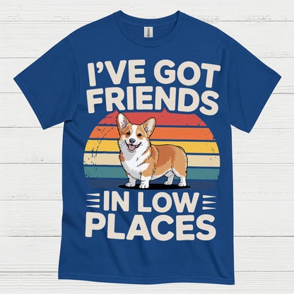 Friends In Low Places Corgi Retro T Shirt