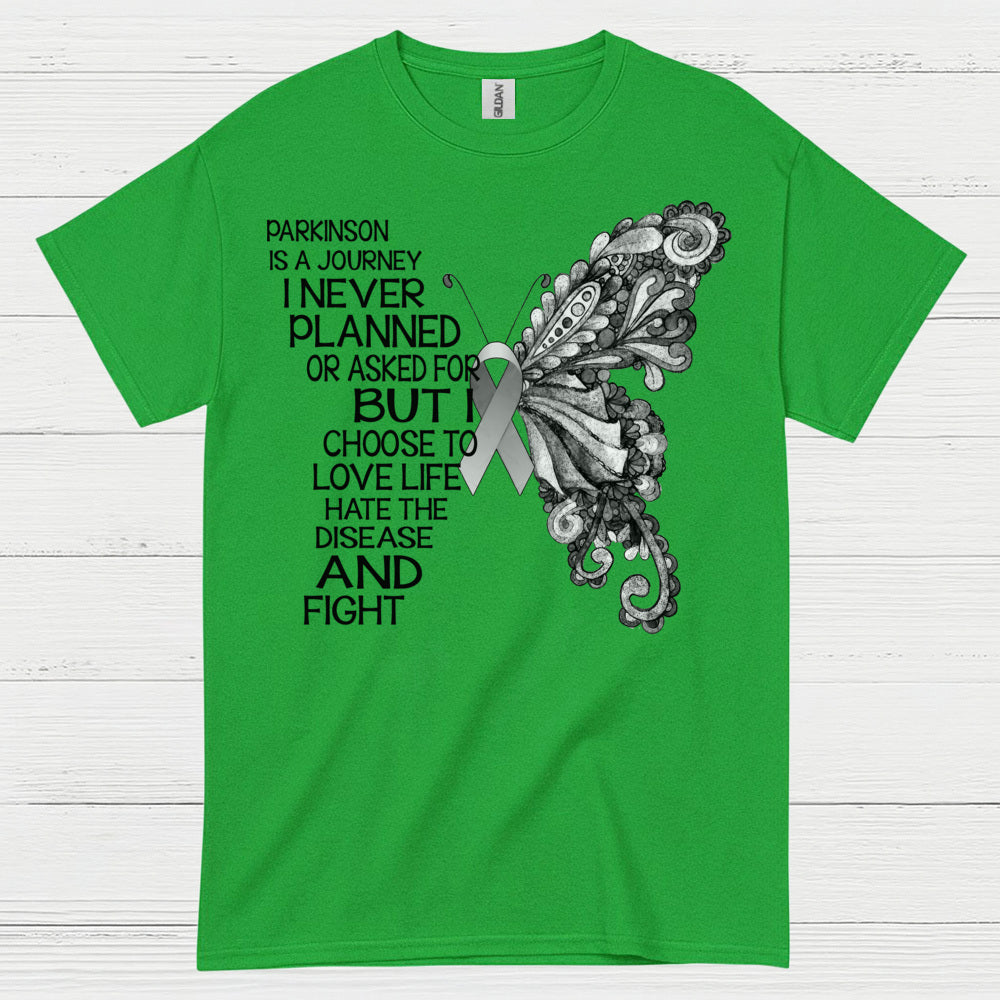 Parkinsons Journey Love Life Fight T Shirt