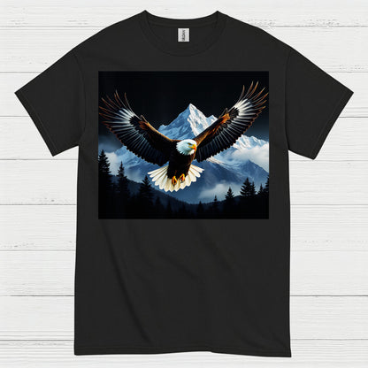 American Bald Eagle Mountain Freedom Wilderness T Shirt