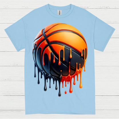 Dripping Basketball Graphic T Shirt