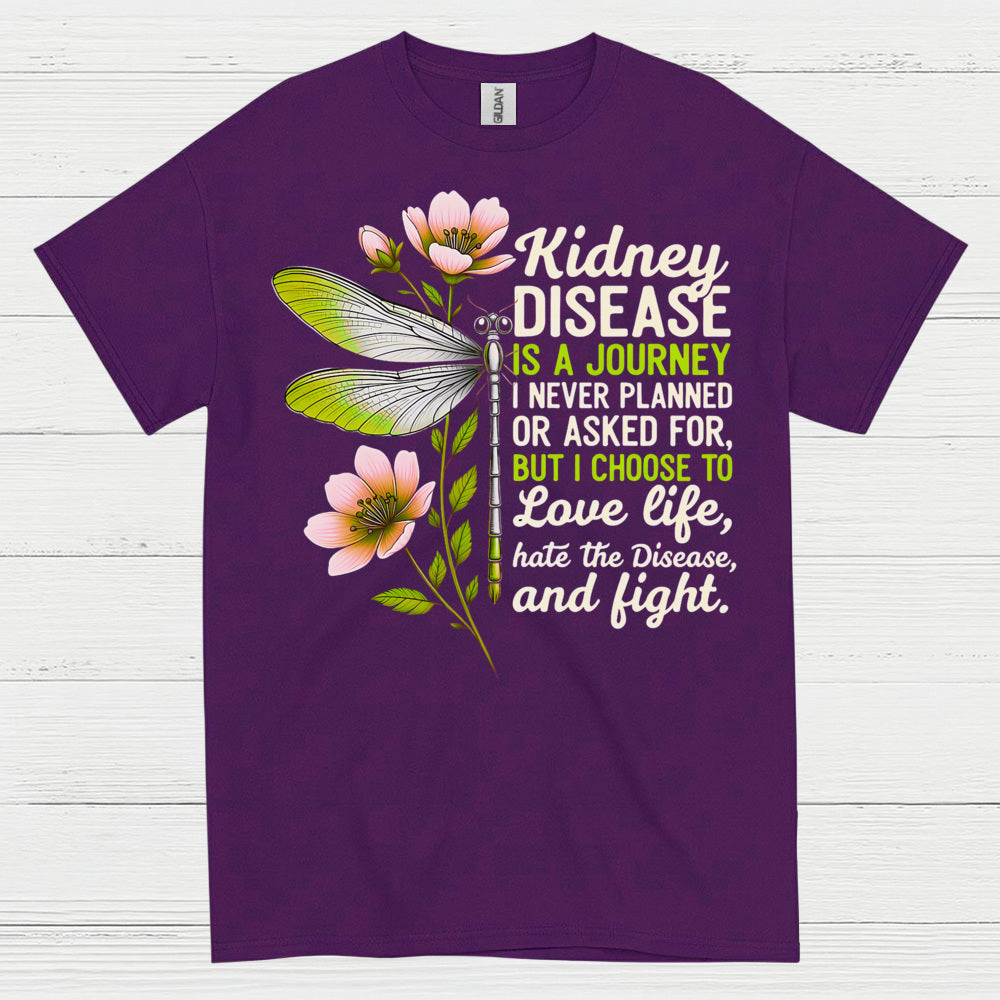 Kidney Disease Journey Love Life Strength T Shirt