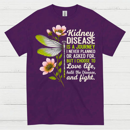 Kidney Disease Journey Love Life Strength T Shirt