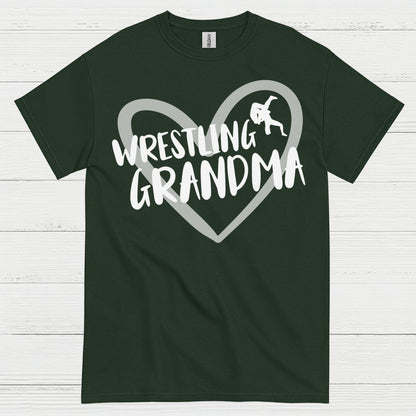 Wrestling Grandma Heart Graphic T Shirt