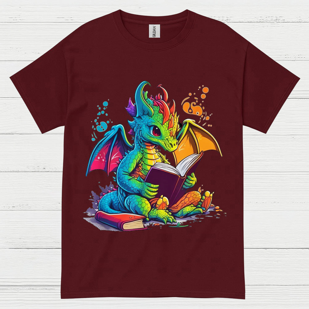 Book Lover Dragon T Shirt