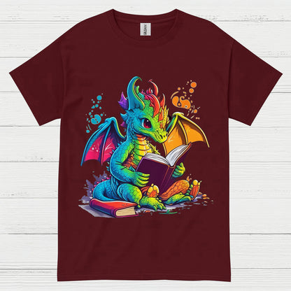 Book Lover Dragon T Shirt