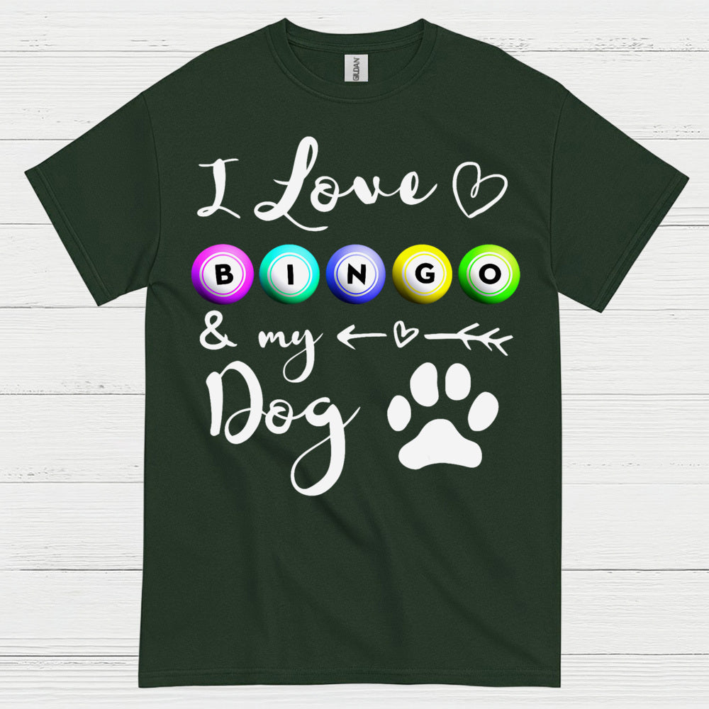 I Love Bingo And My Dog T Shirt