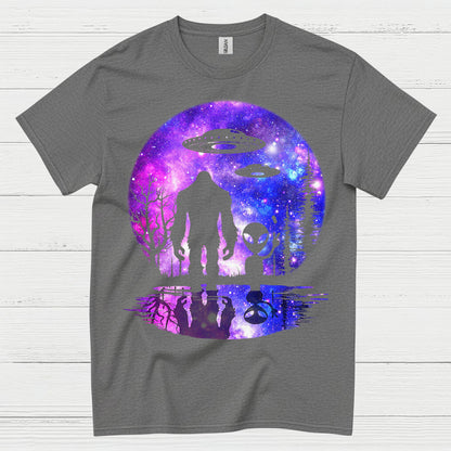 Bigfoot Alien Galaxy T Shirt