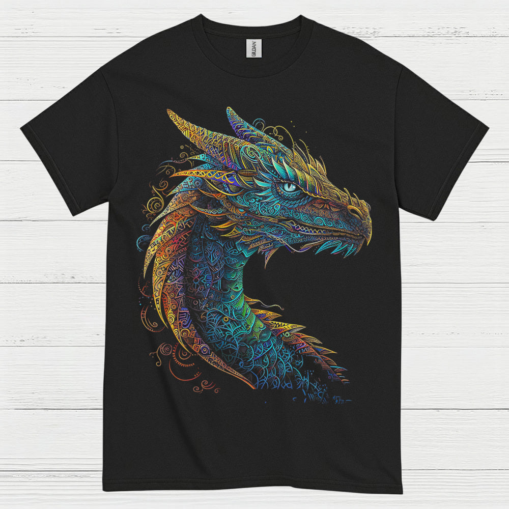 Colorful Dragon Head T Shirt