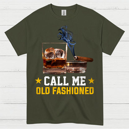 Call Me Old Fashioned Whiskey Cigar T Shirt