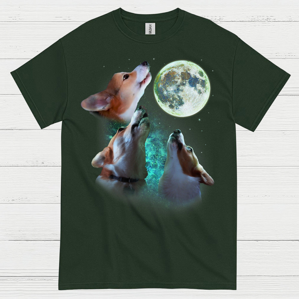 Howling Corgis Moon Night T Shirt