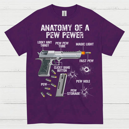 Anatomy Of A Pew Pewer Funny Gun T Shirt