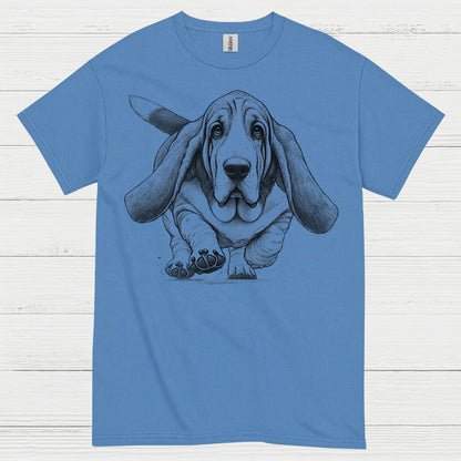 Cute Basset Hound Sketch Art T Shirt