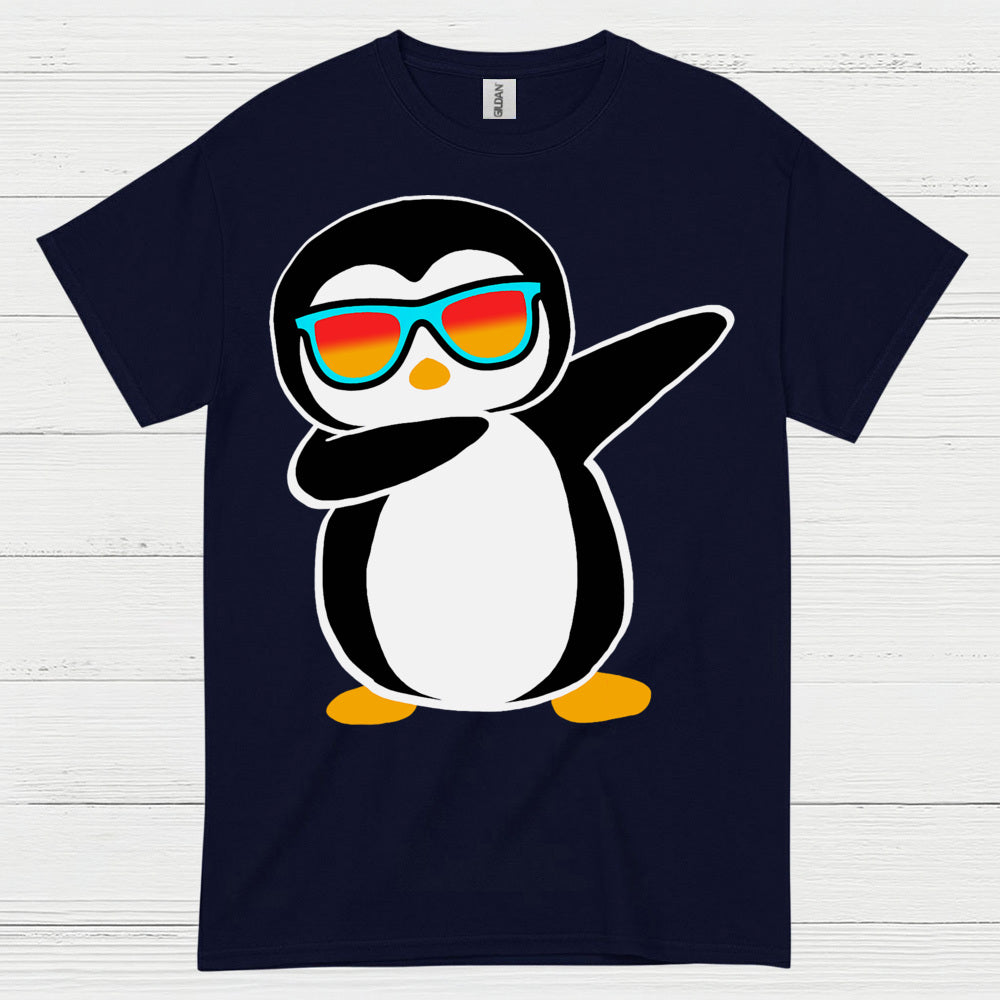 Cool Dabbing Penguin Funny Graphic T Shirt