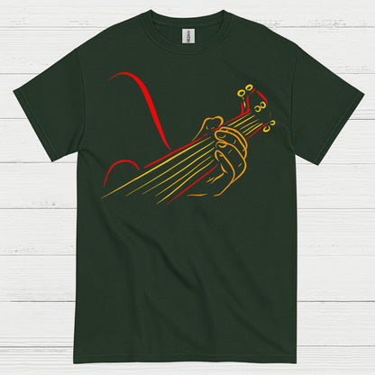 Minimalist Line Art Guitar T Shirt