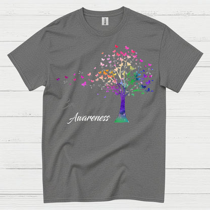 Brain Cancer Awareness Rainbow Tree T Shirt