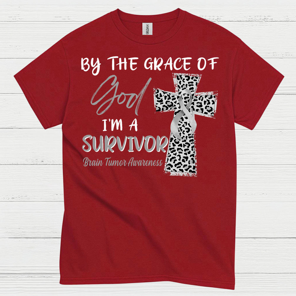 By The Grace Of God Survivor Brain Tumor T Shirt