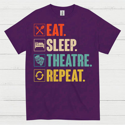 Eat Sleep Theatre Repeat T Shirt